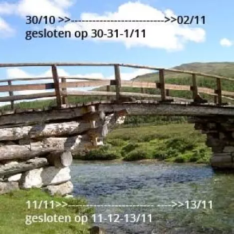 sluitingsdagen november